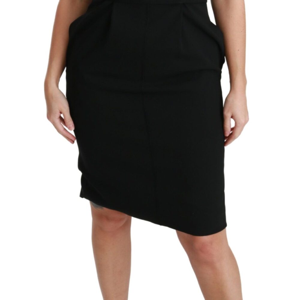Black Sheath Stretch Formal Dress