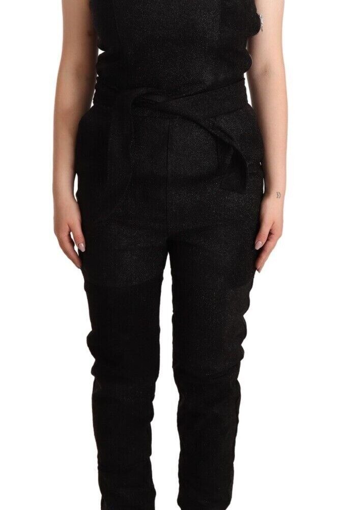 Black Spaghetti Strap Jumpsuit Dress