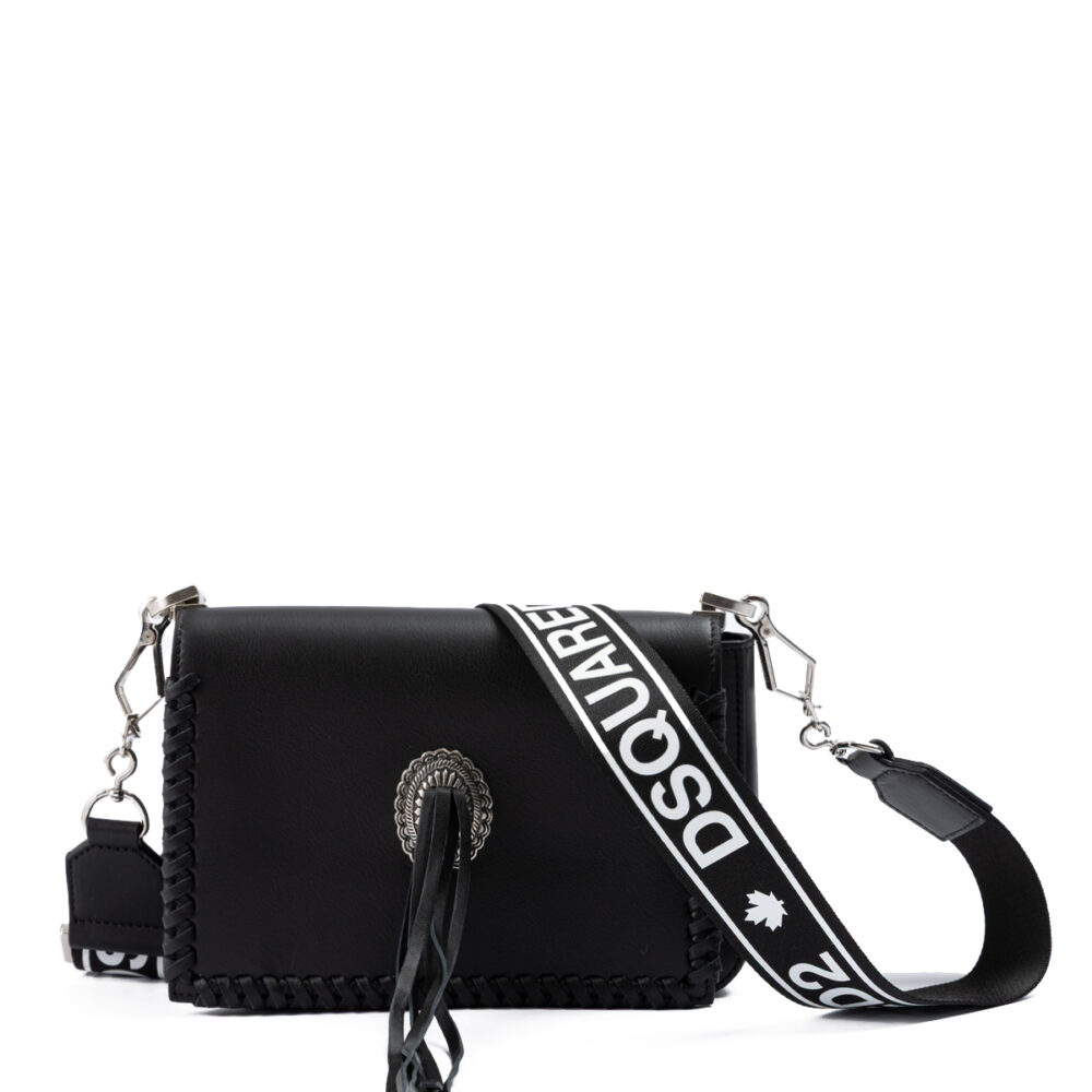 Black Leather Crossbody Bag
