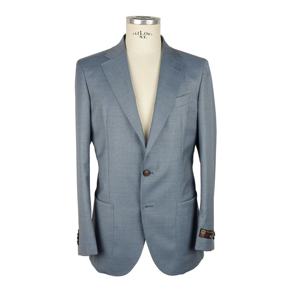 Blue Wool Men's Blazer