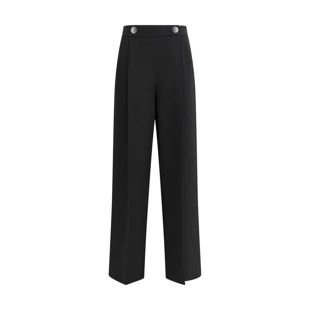 Silk crepe cady one-dart Pants