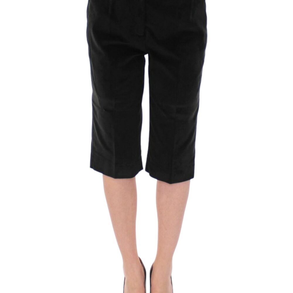 Black cotton shorts pants