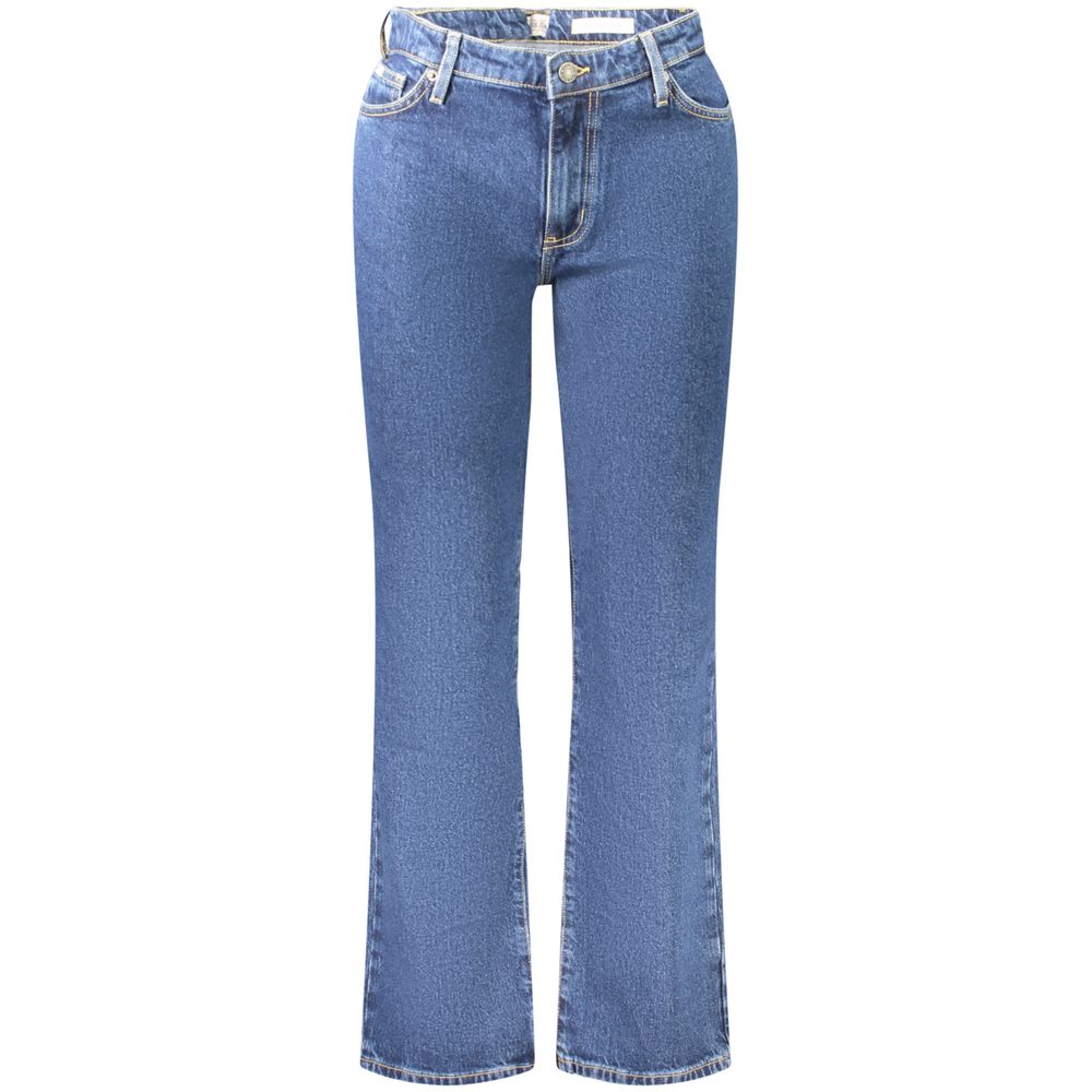 Blue Cotton Women's Straight Jean
