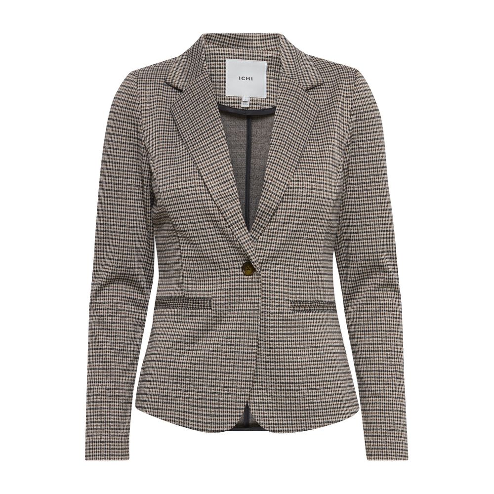 Beige Polyester Blazer