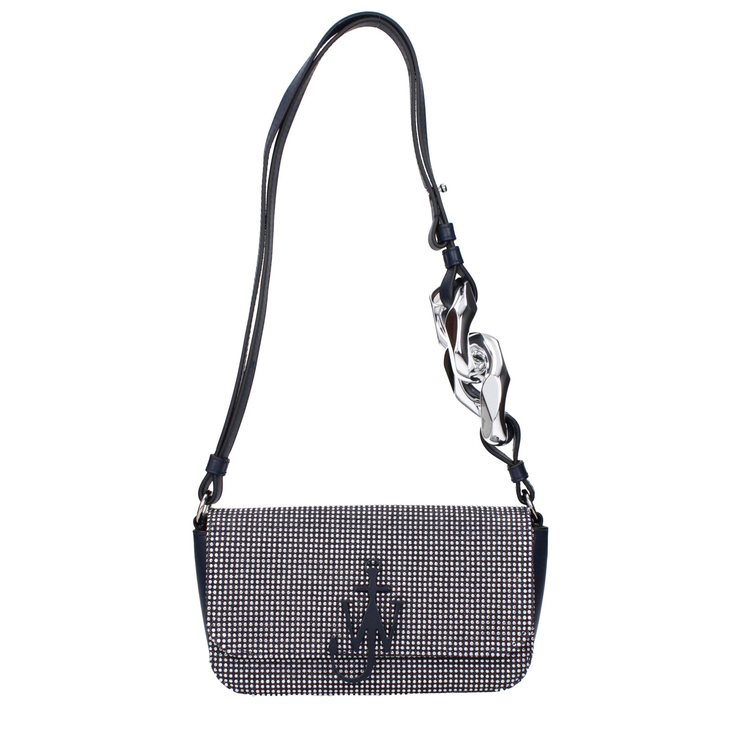Blue Fabric Shoulder Bags