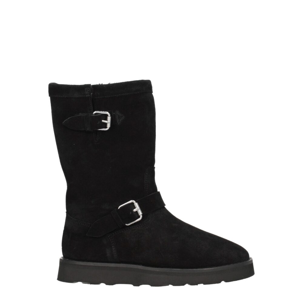 Black Leather Ankle Boots