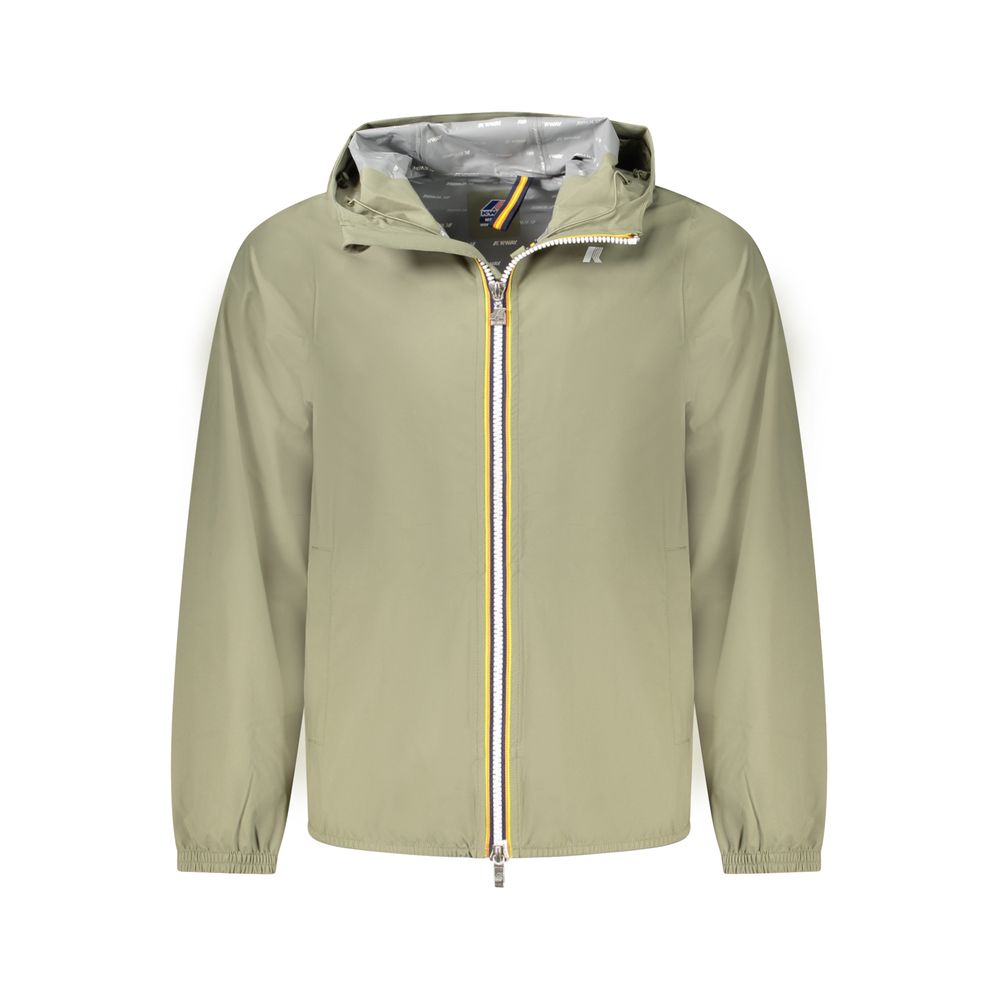 Green Polyester Men Jacket