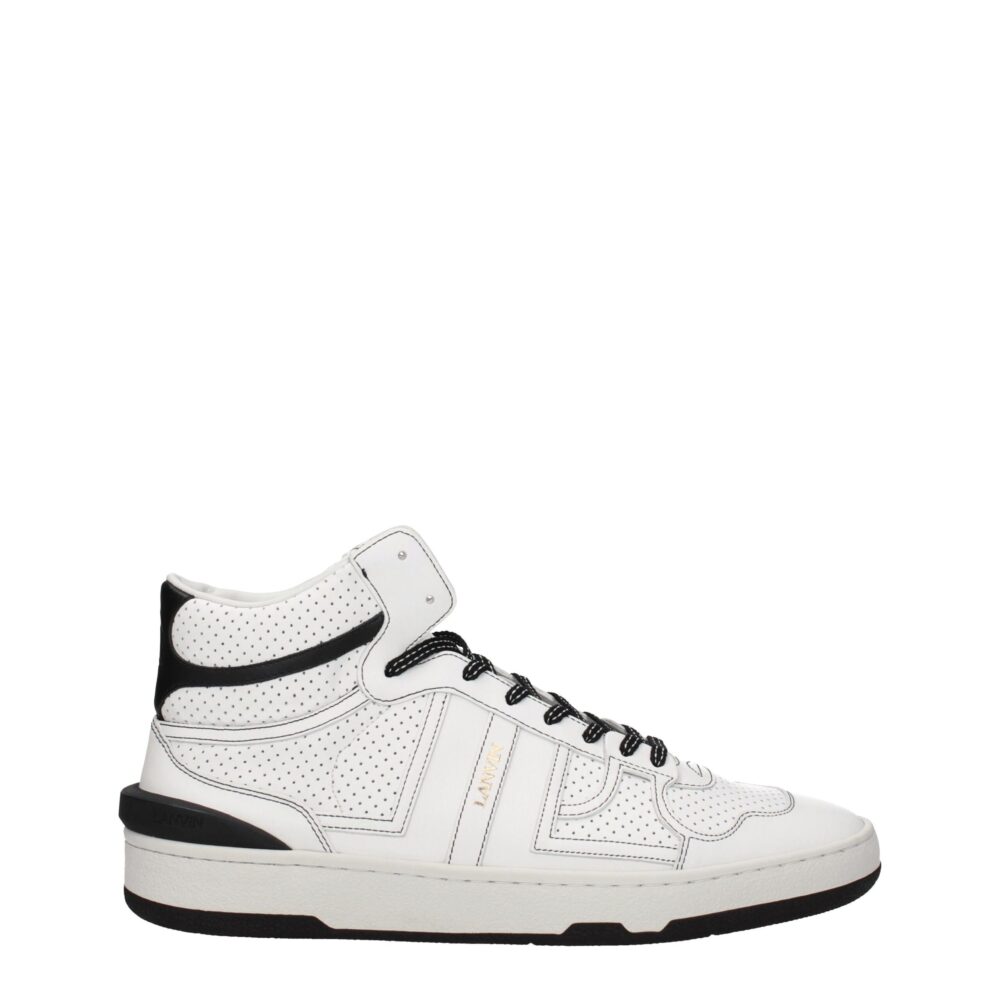 White Leather High Tops