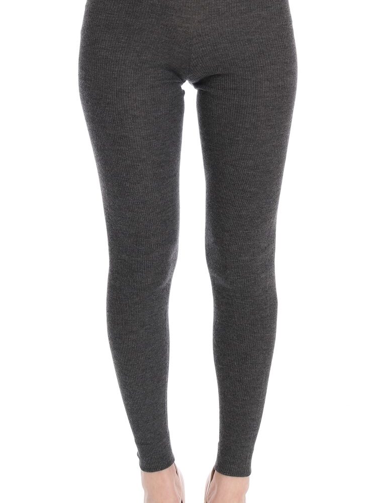 Gray Cashmere Stretch Tights