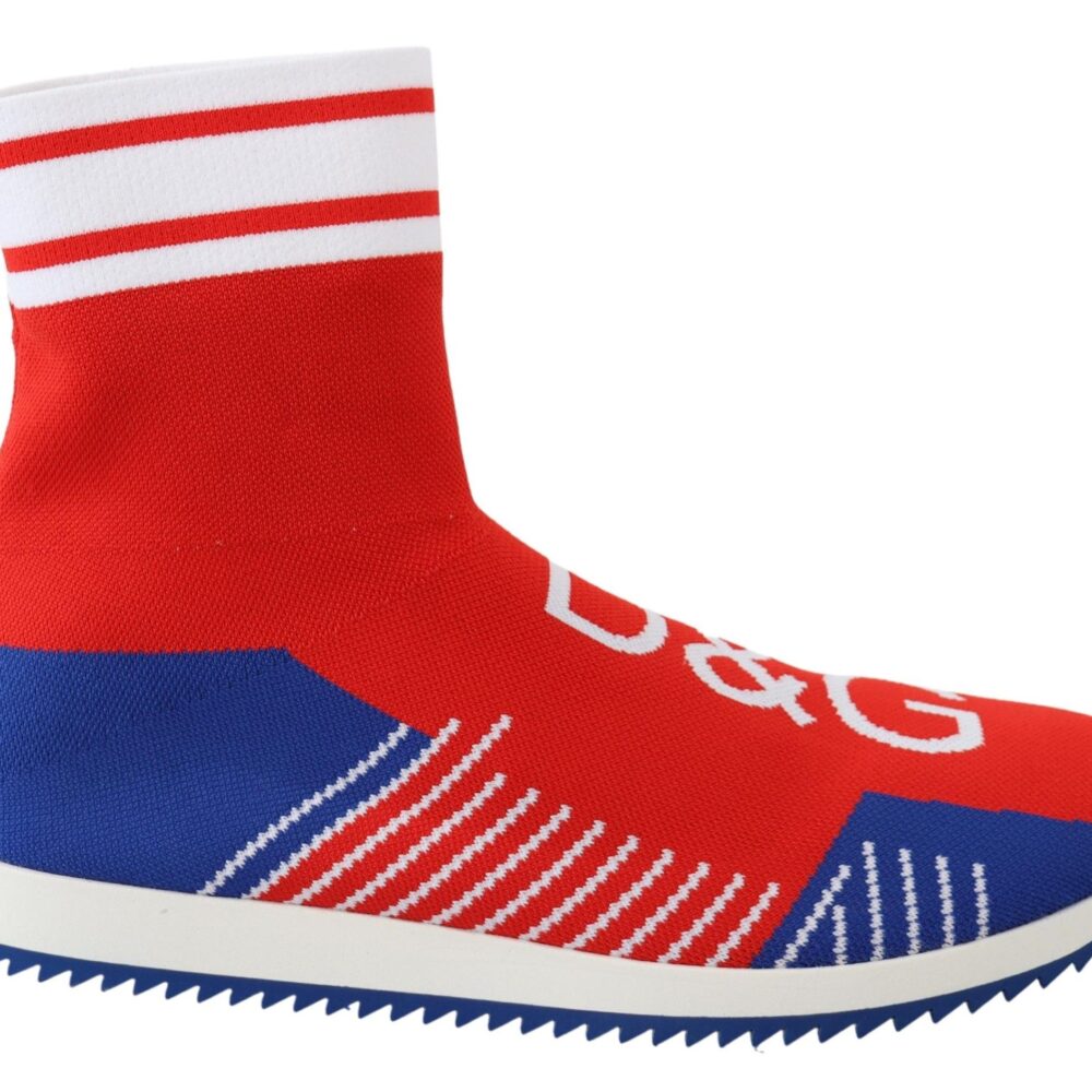 Blue Red Sorrento Logo Sneakers Socks Shoes