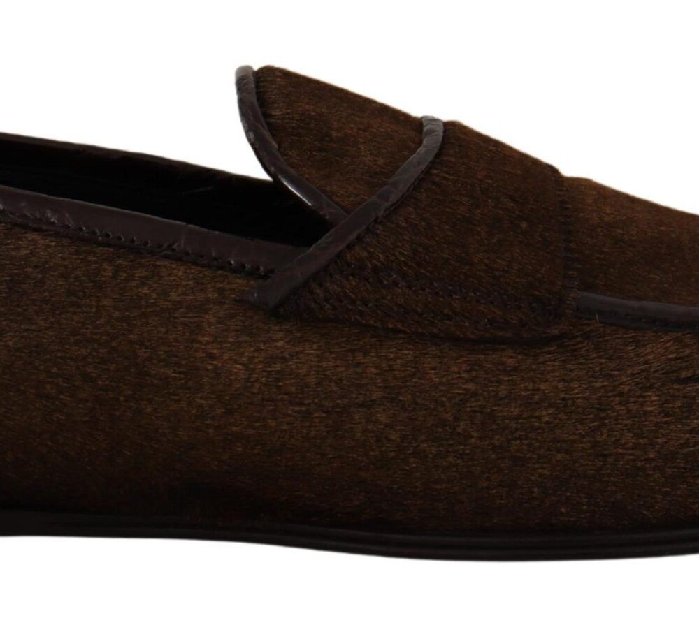 Shoes Dress Loafers Brown Leather Slip Shoes