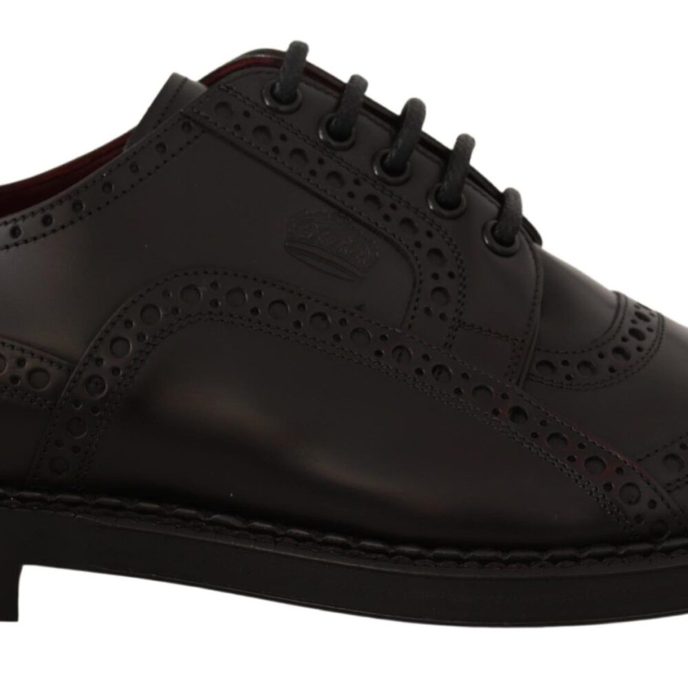 Purple Leather Oxford Wingtip Formal Shoes