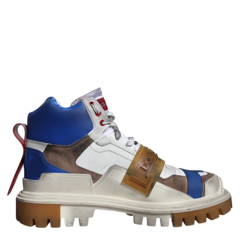 Multicolor Leather Trekking Sneakers Boots Shoes