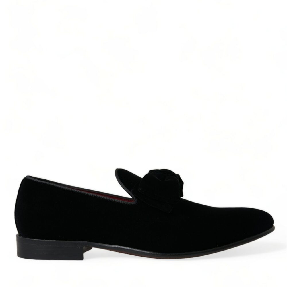Black Velvet Loafers Formal Dress Shoes