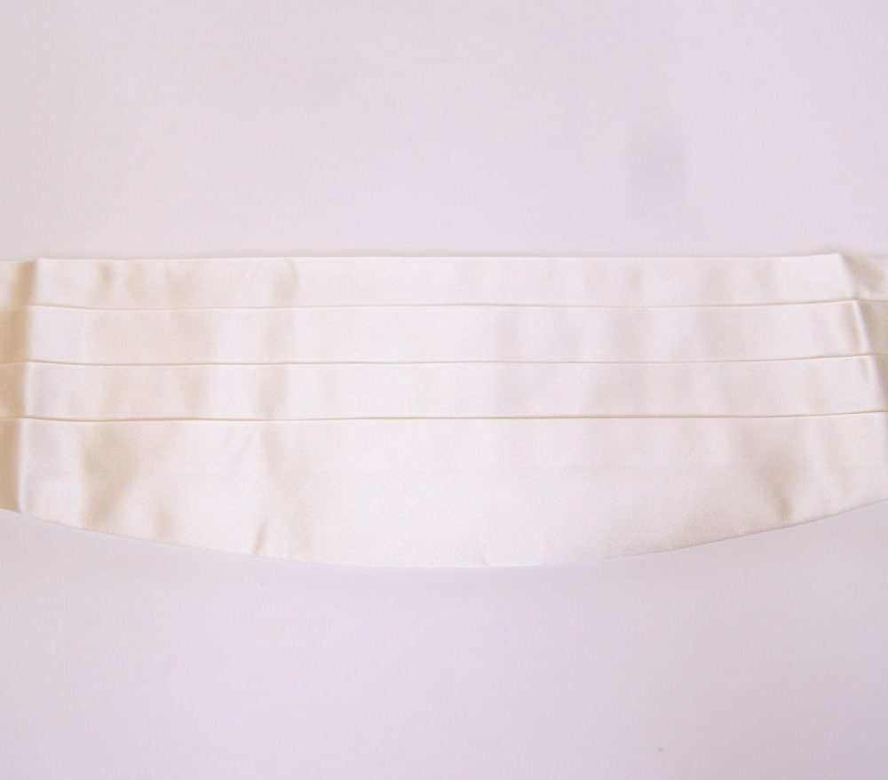 White Waist Tuxedo Smoking Belt Cummerbund