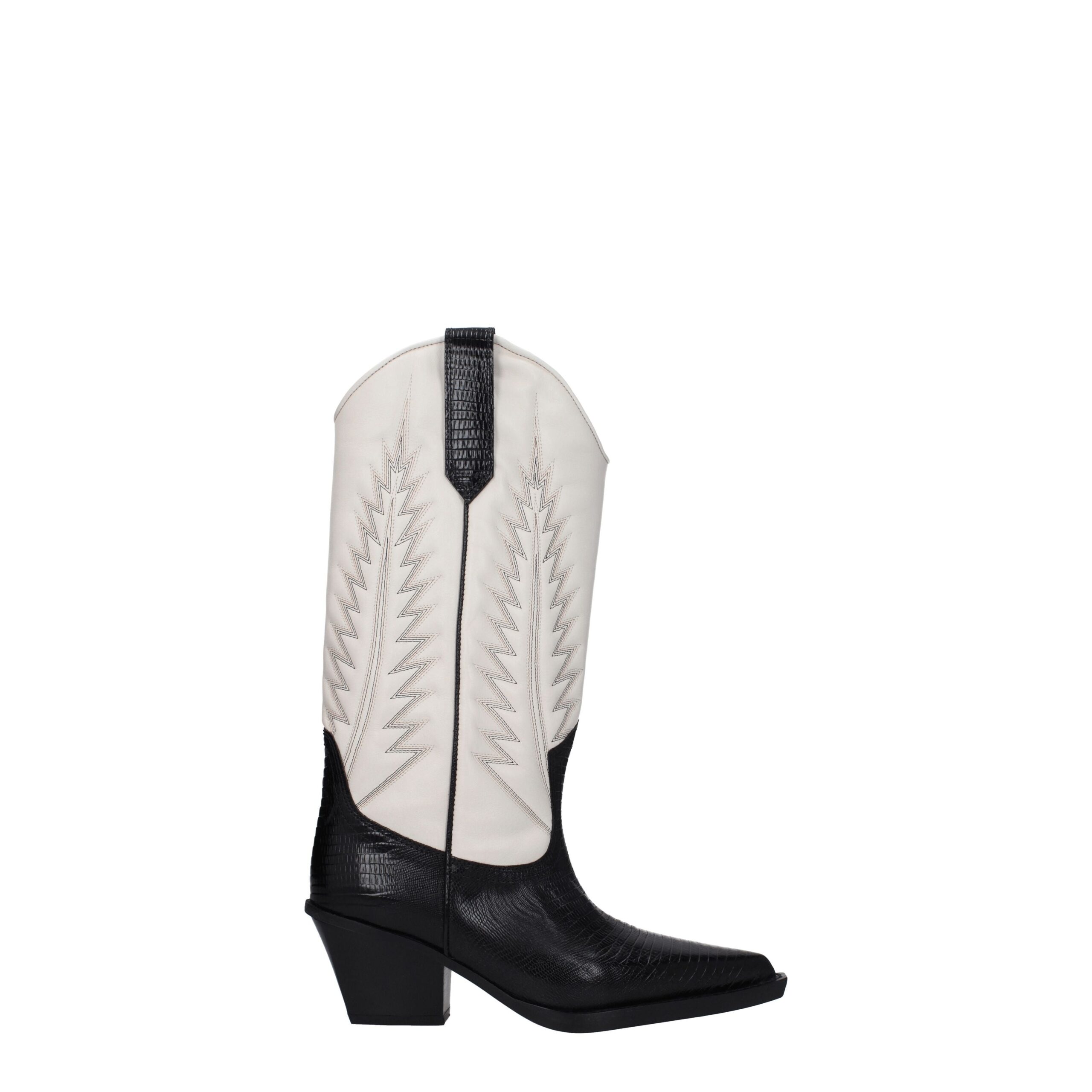 Beige Leather Boots