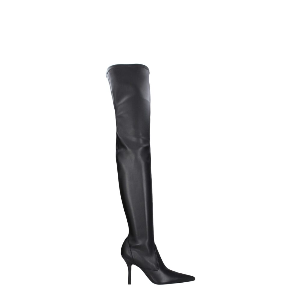 Black Leather Over The Knee