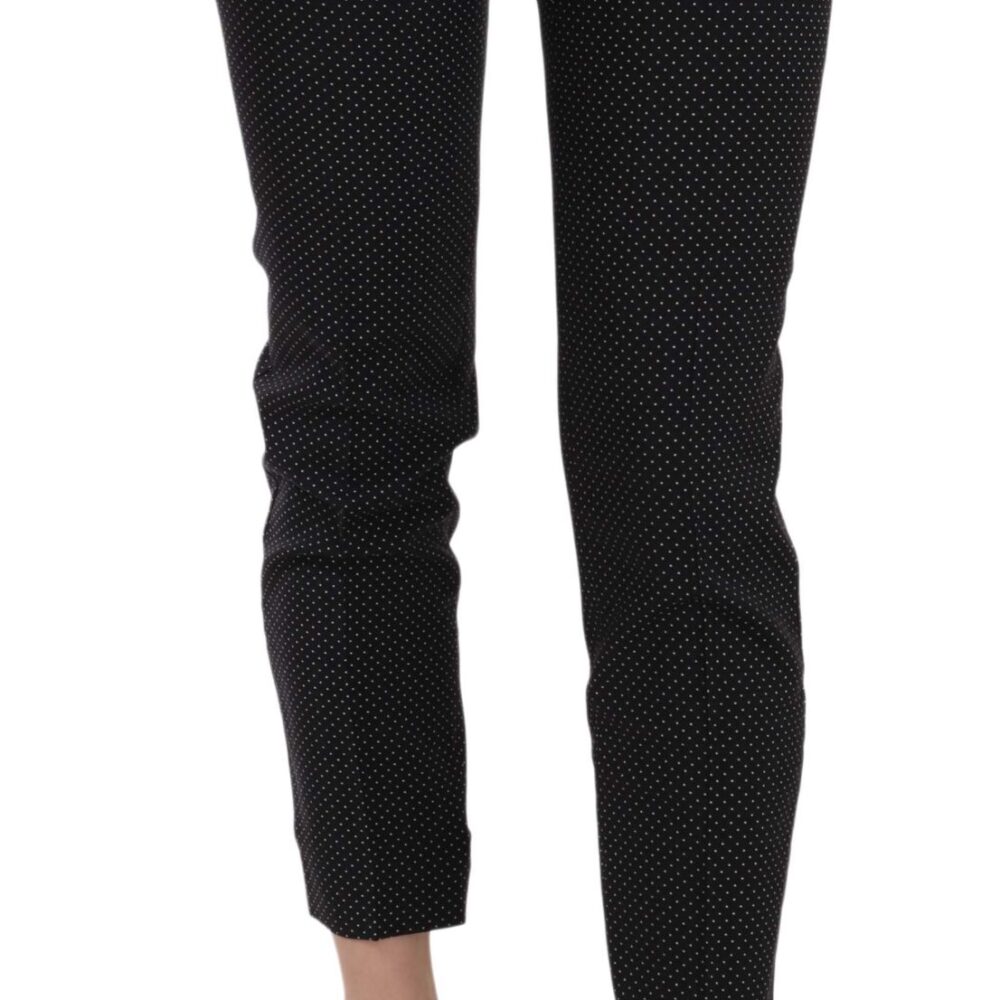 Polka Dot Slim Capri Trousers Tapered Pants