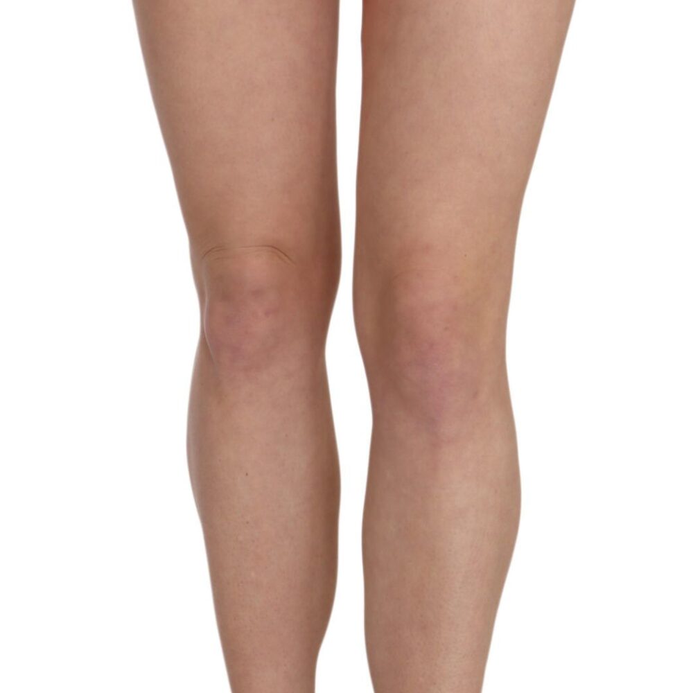 Orange Cotton Stretch Casual Mini Skirt