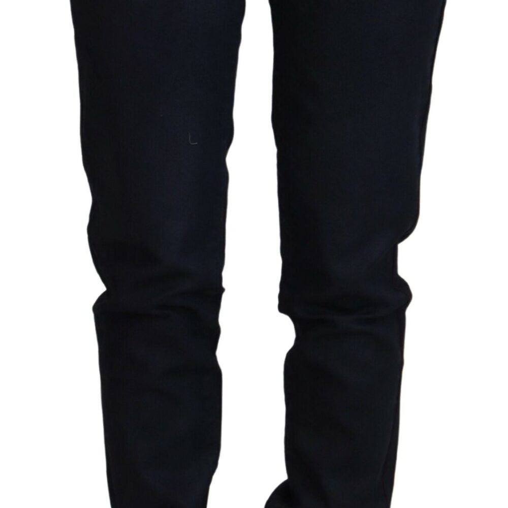 Black Low Waist Slim Fit Women Casual Denim Jeans