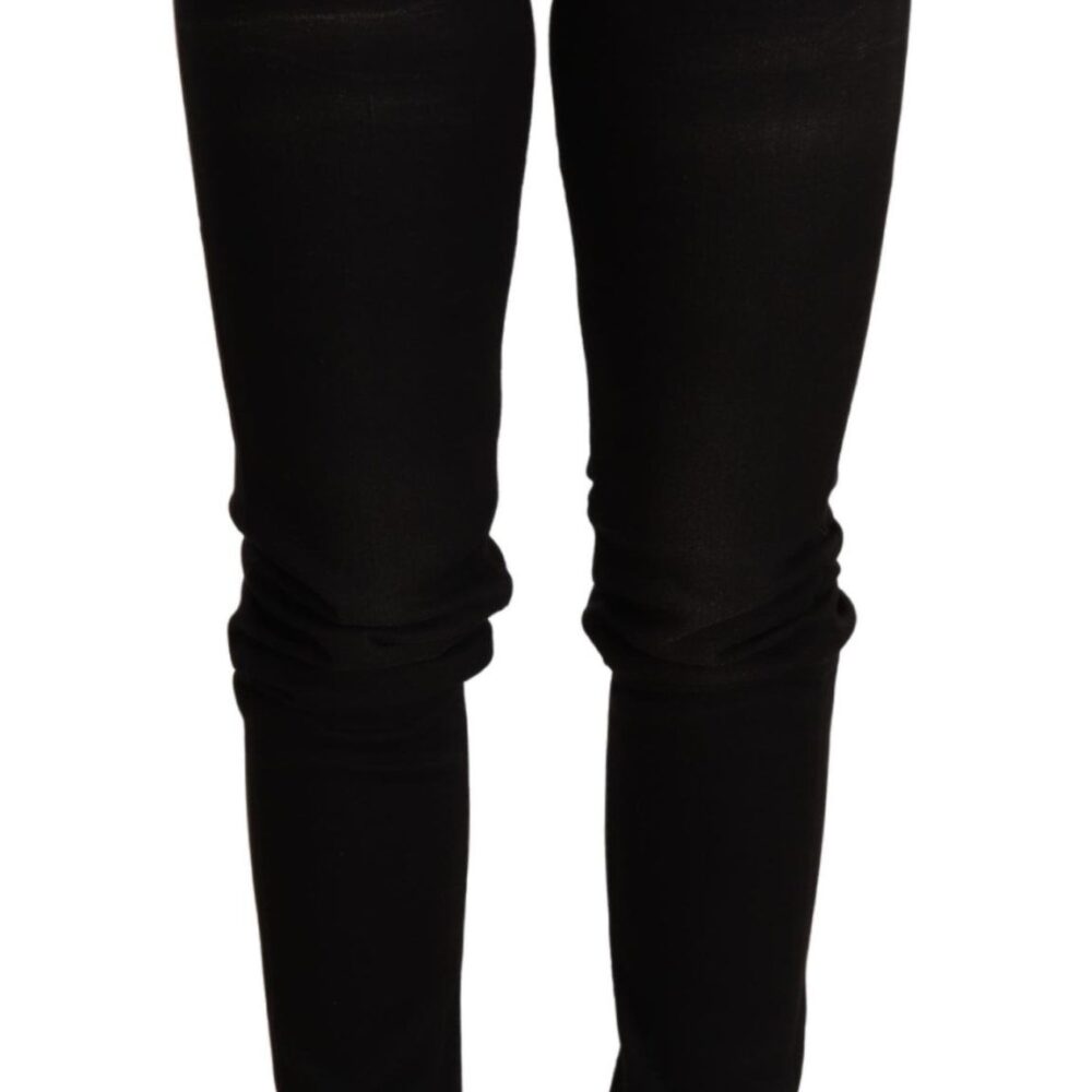 Black Low Waist Skinny Denim Trouser