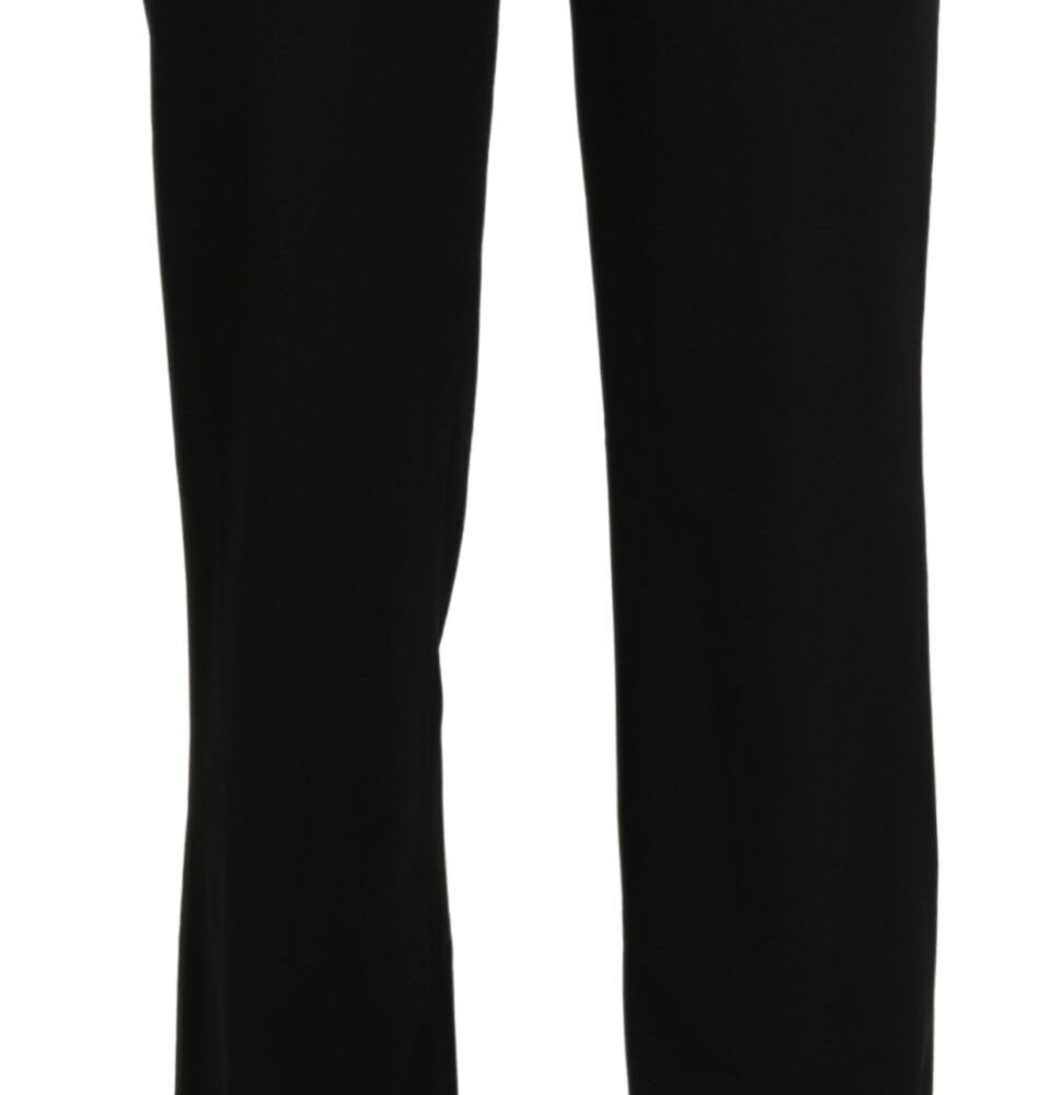 Black High Waist Straight Formal Dress Trouser