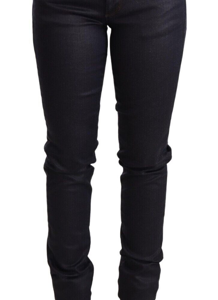Blue Low Waist Skinny Slim Trouser Cotton  Jeans