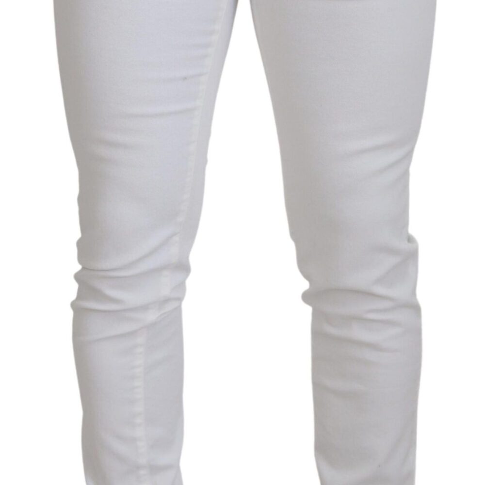 White Slim Skinny Stretch Cotton Denim Jeans