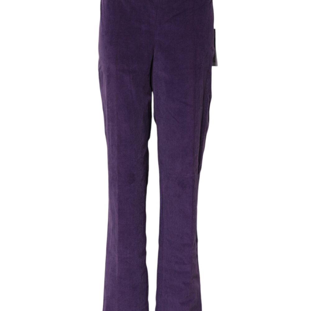 Purple High Waisted Flared Pants