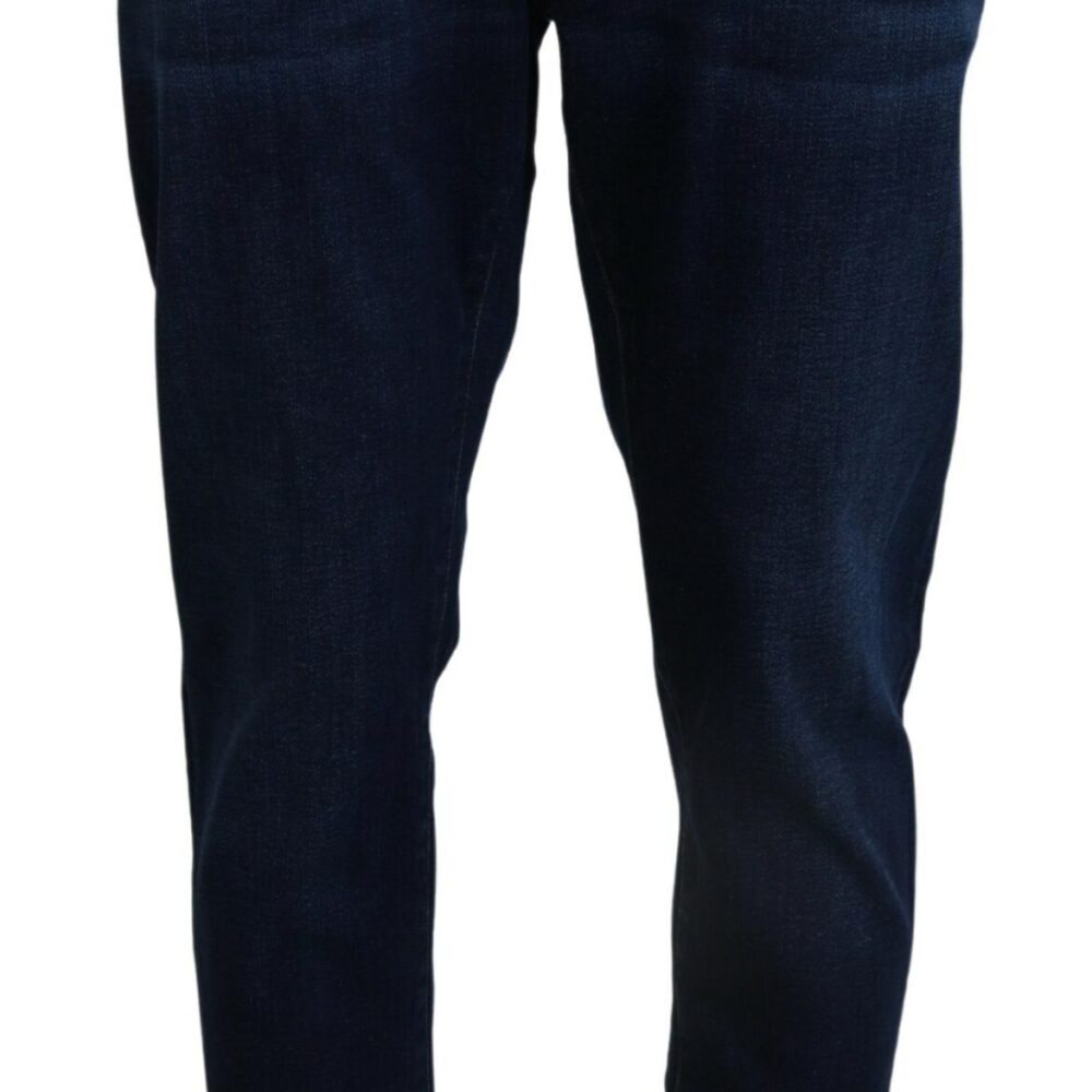 Dark Blue Cotton Denim SKINNY Jeans