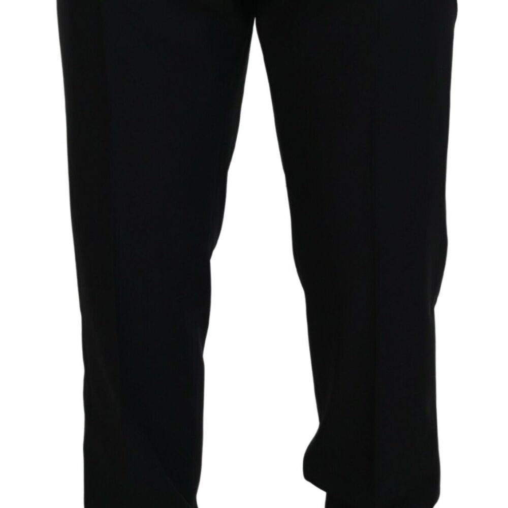 Black Dress Wool Silk Trouser Pants