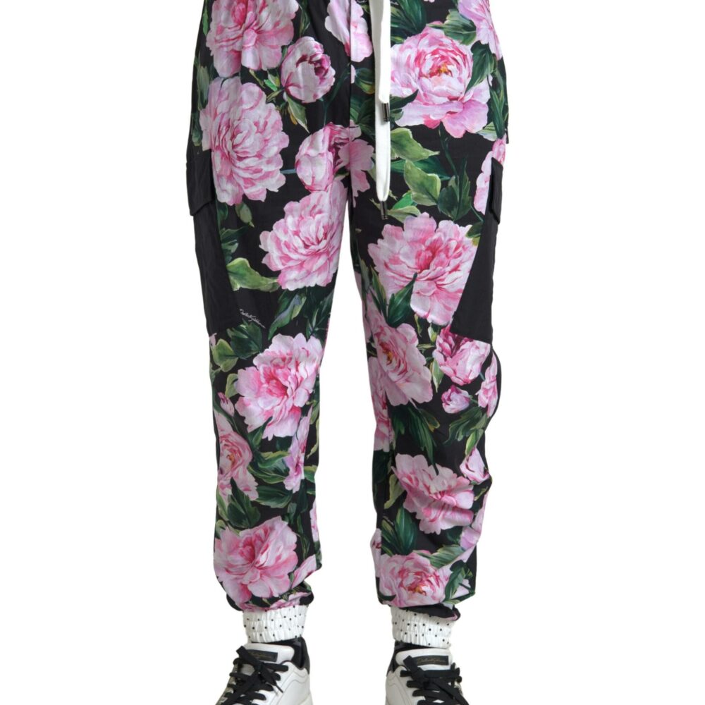 Multicolor Peony Joggers Cotton Men Pants