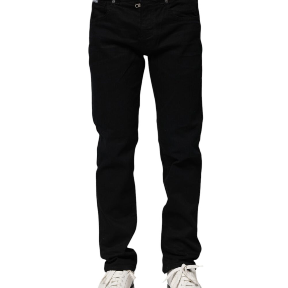 Black Cotton Skinny Denim Jeans