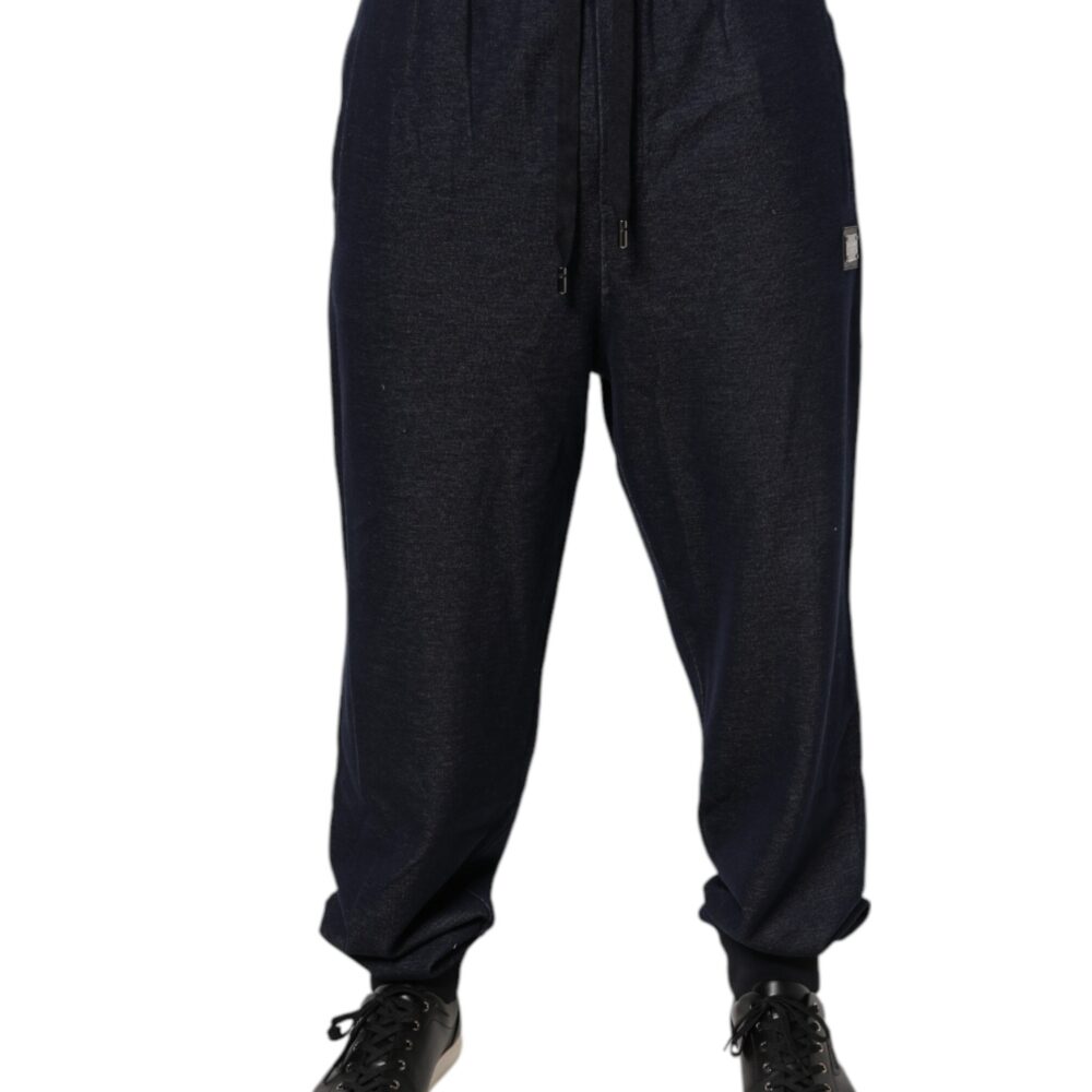 Black Jacquard Jogger Men Sweatpants Pants