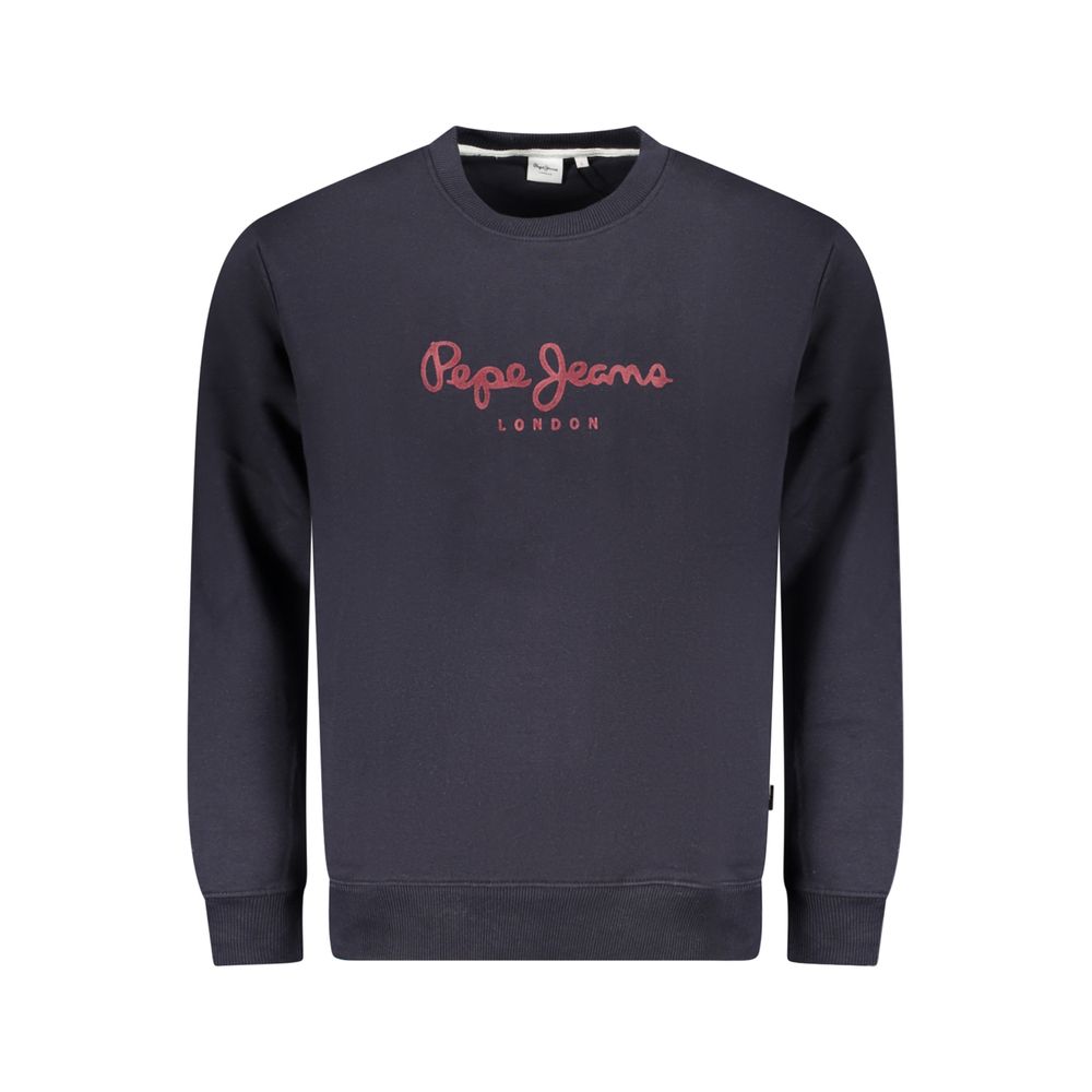 Blue Cotton Men Sweater