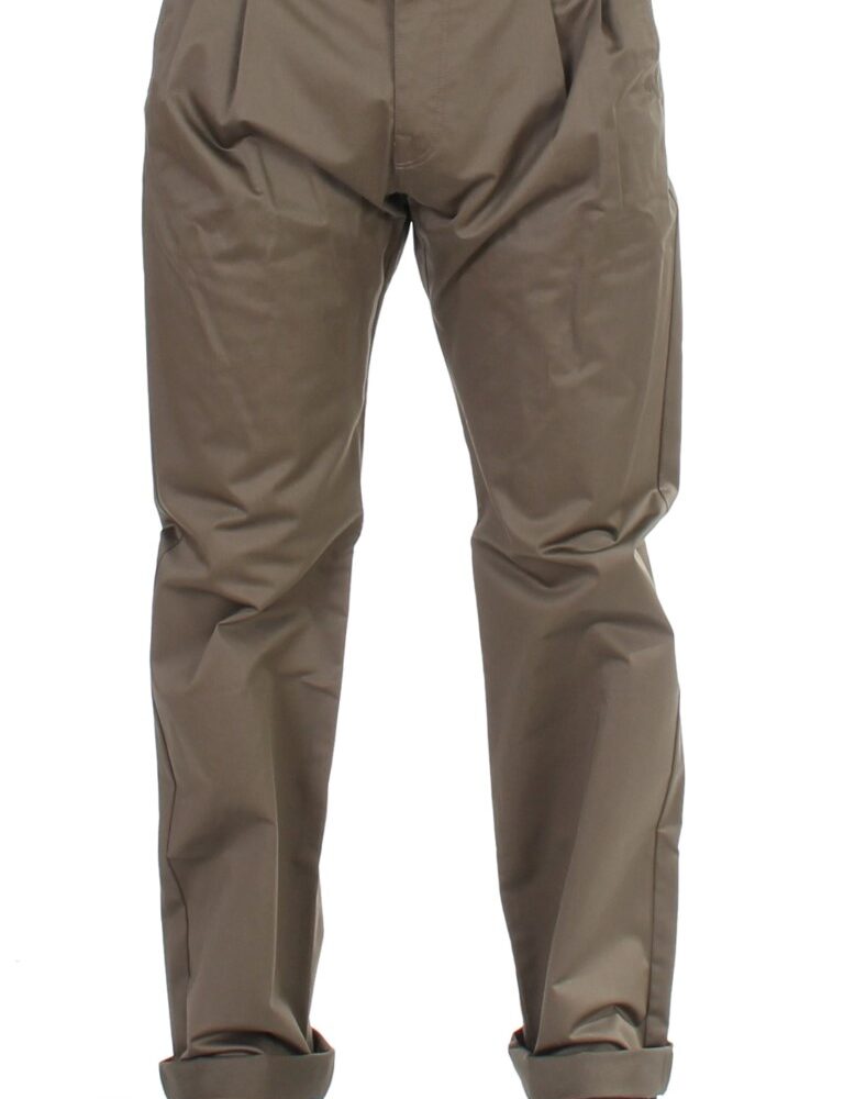 Green Cotton Stretch Comfort Fit Pants