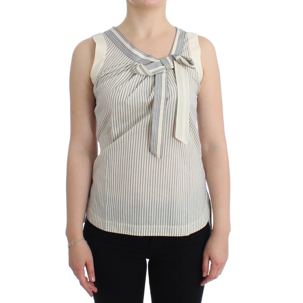 Beachwear Striped Top Blouse Shirt Bow Tank