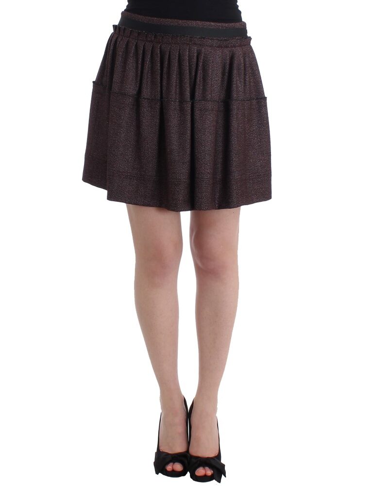 Purple Short Flannel Skirt