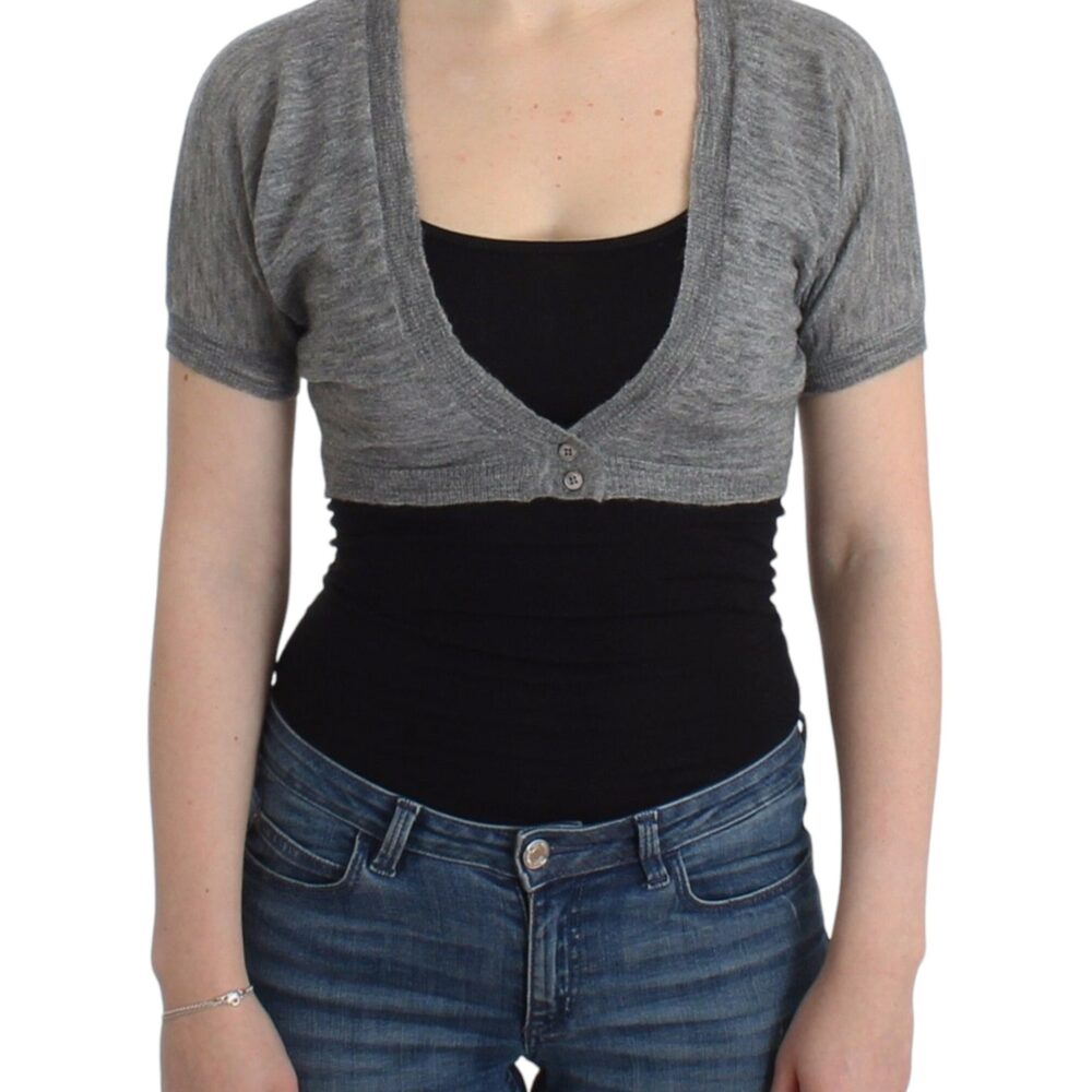 Lingerie Knit Gray Bolero Sweater Cardigan