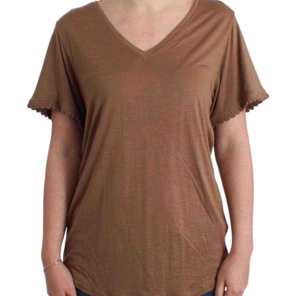 Brown shortsleeved top
