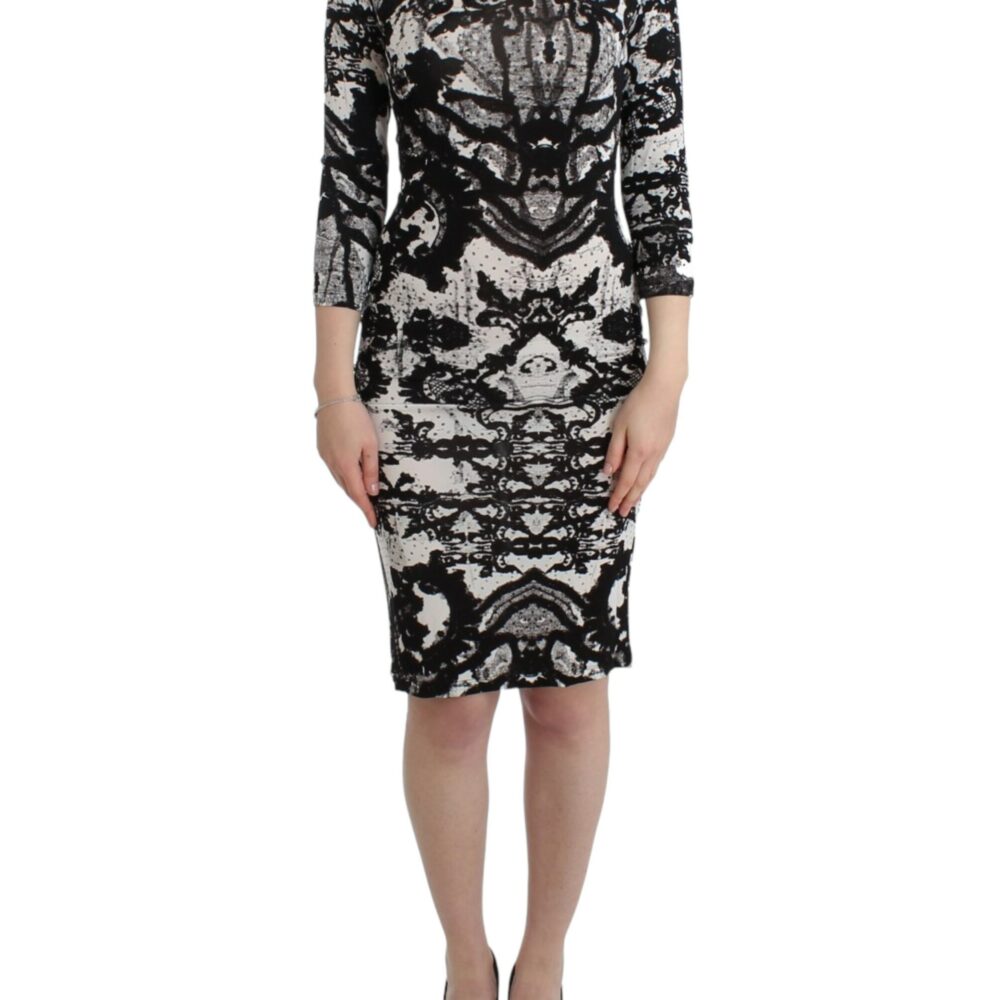 Black Printed Sheath Dress