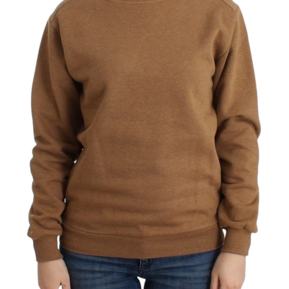 Brown Crewneck Cotton Sweater