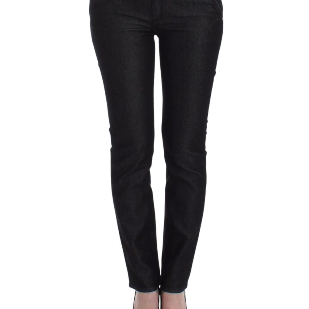 Black Slim Jeans Denim Pants Skinny Leg Stretch