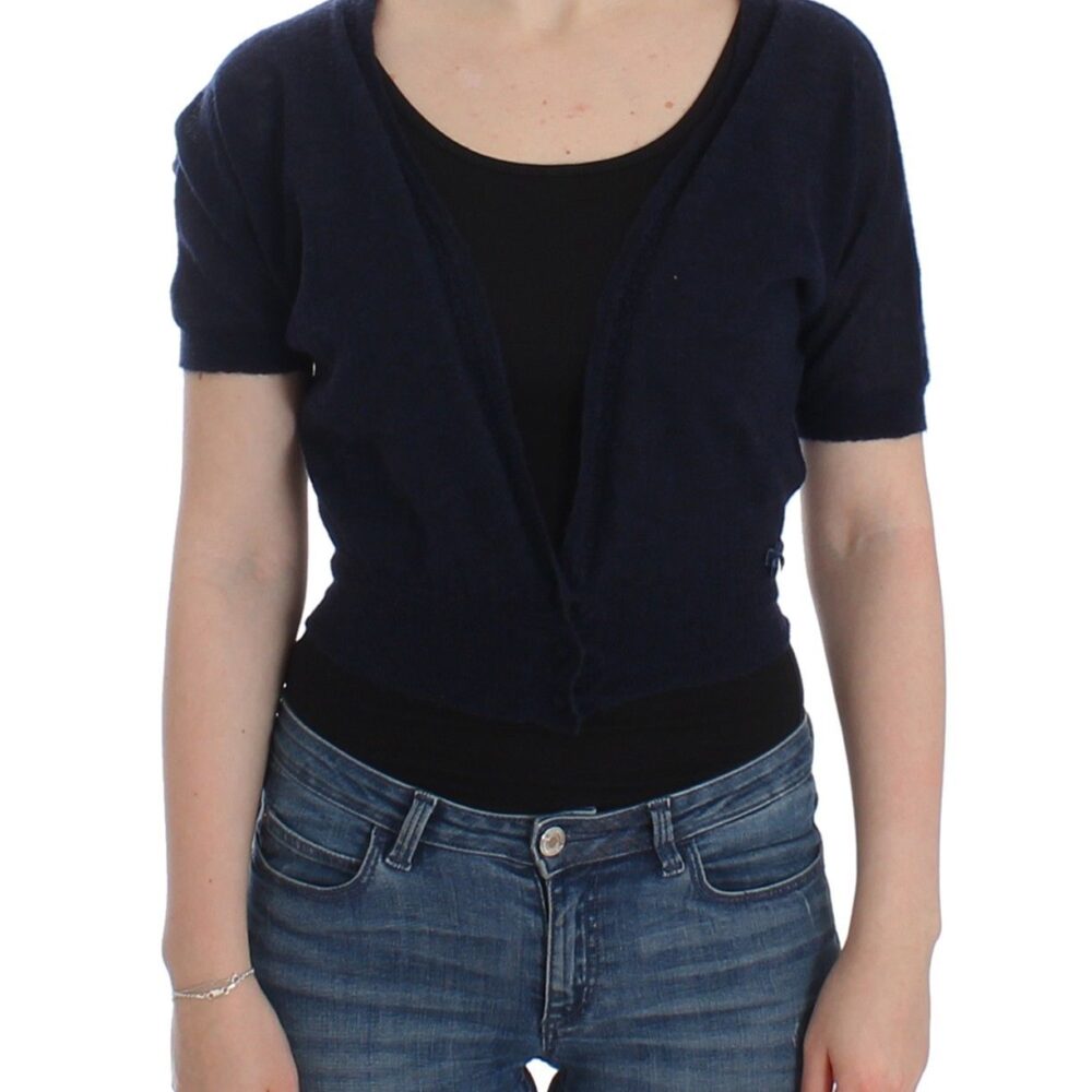 Knit Blue Wool Sweater Cardigan