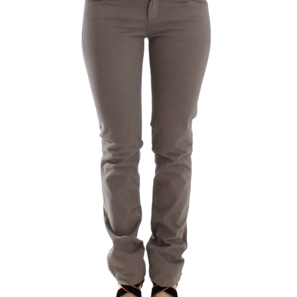Taupe Beige Slim Jeans Denim Pants Skinny