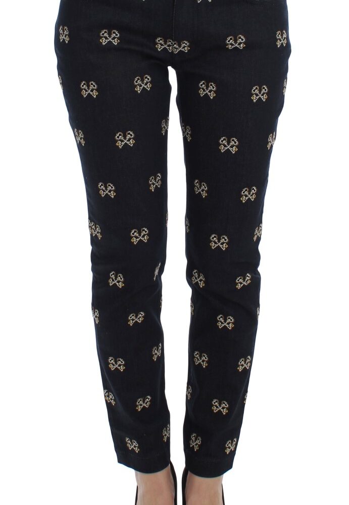Blue Key Embroidered Slim Fit KATE Jeans