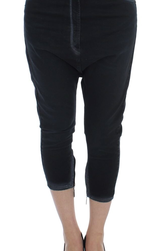 Blue Cotton Stretch Baggy Relax Jeans