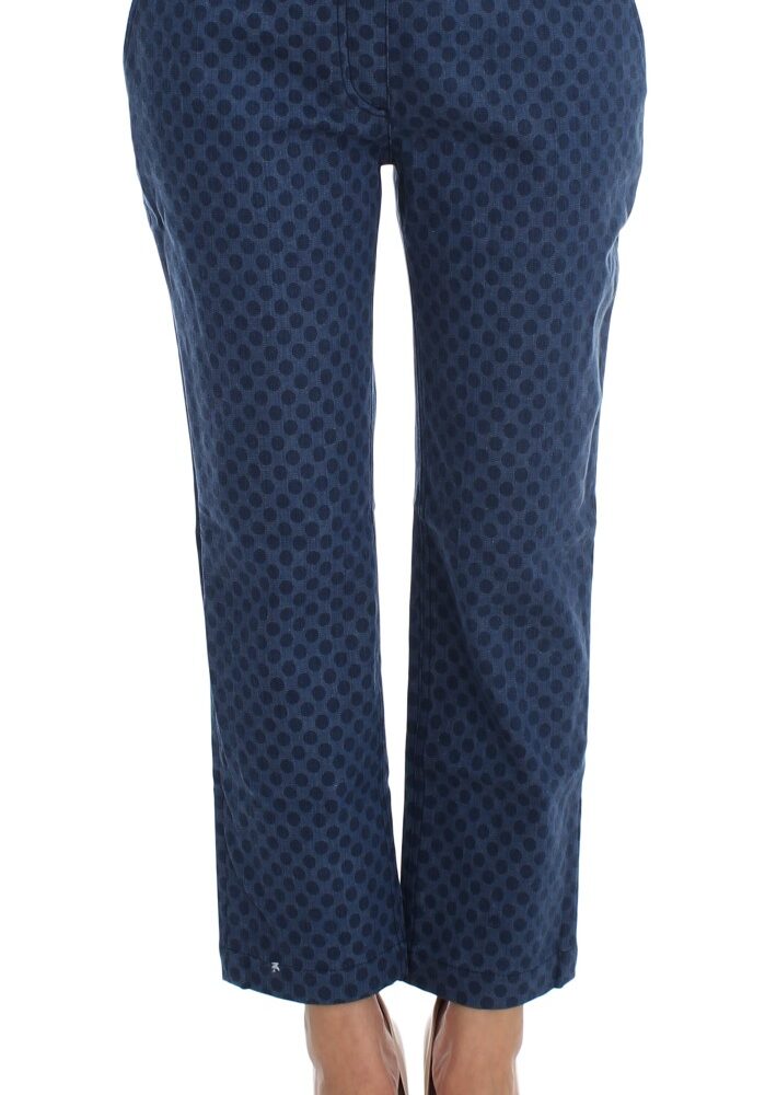Polka Dotted Stretch Capri Jeans