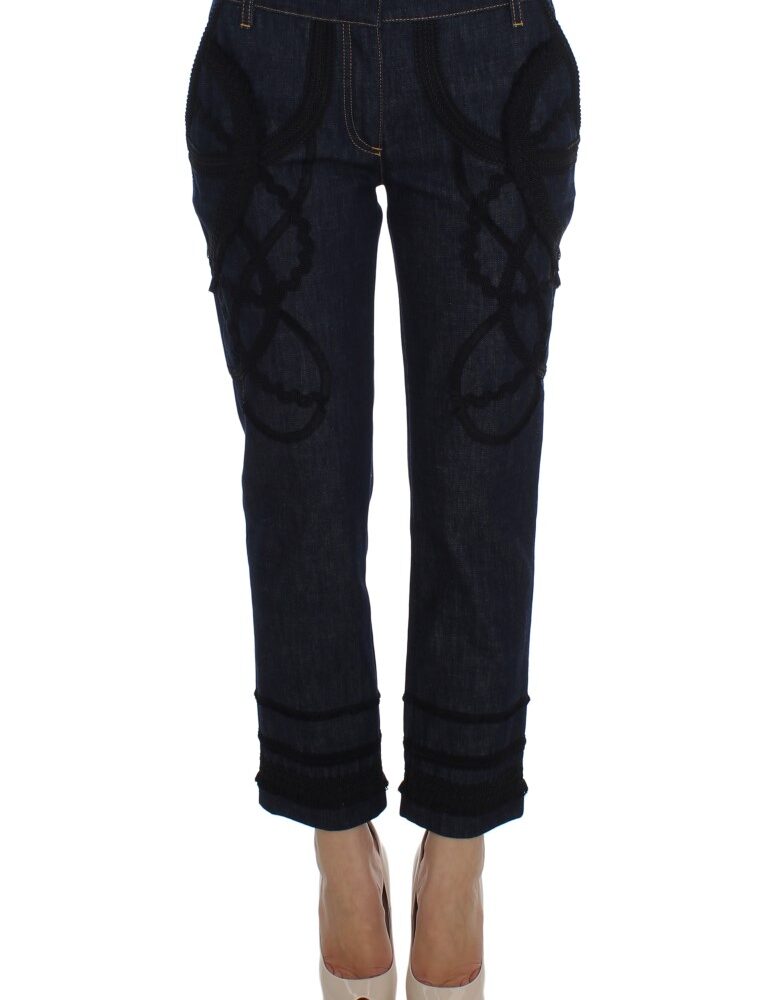 Blue Denim Cotton CAPRI Torero Jeans