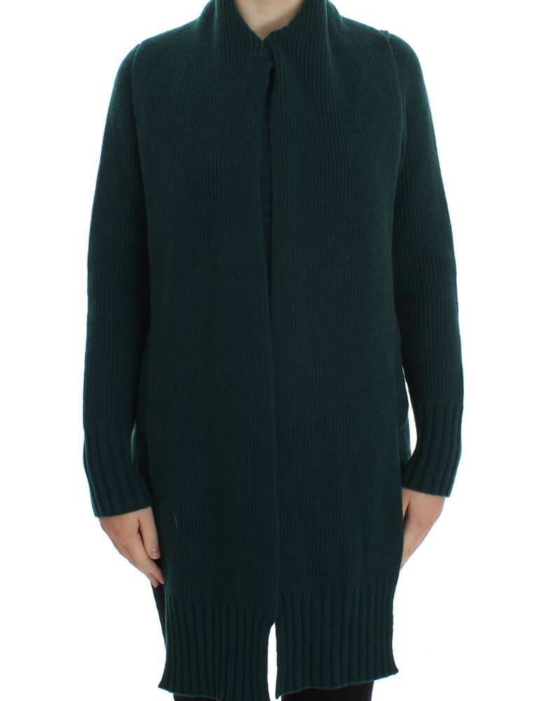 Green Knitted Cashmere Cardigan